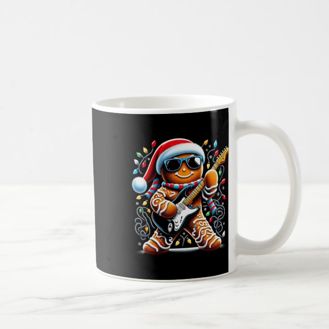 Taza De Café Guitarra rock Gingerbread Tocando guitarra -Chris  (Derecha)