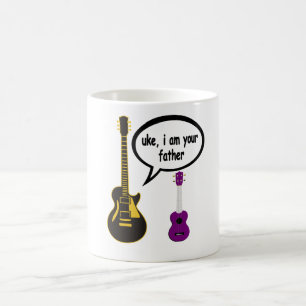 Taza De Café Guitarra Uke soy su Father.Png
