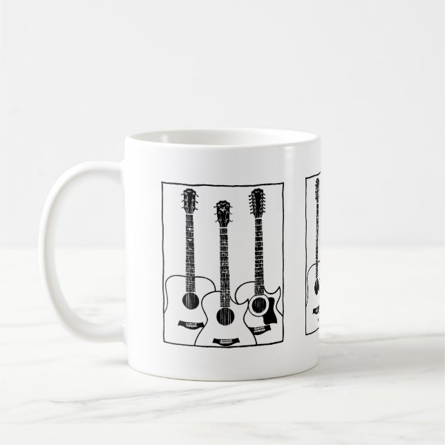 Taza De Café guitarras acústicas simples (Izquierda)