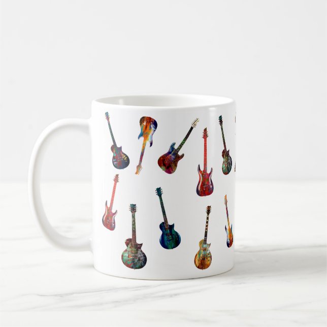 Taza De Café Guitarras coloridas (Izquierda)