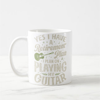 Taza De Café Guitarristas Tienen Un Plan De Jubilación Tocando