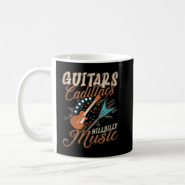 Taza De Café Guitars Cadillacs Hillbilly Music (Izquierda)