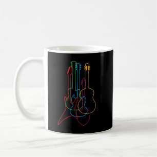 Taza De Café Guitars Clásico Acústico Eléctrico