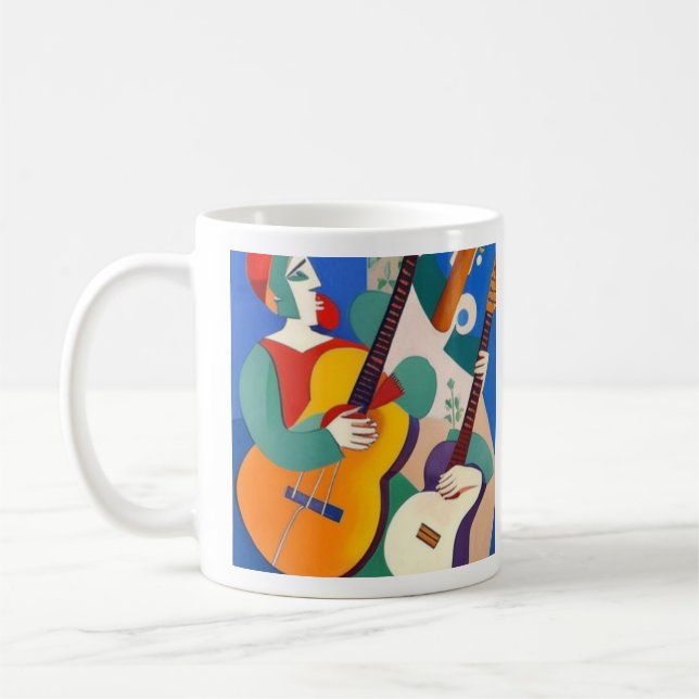 Taza De Café Guitars y guitaristas cubanos mug (Izquierda)