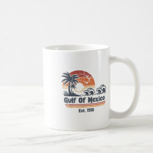 Taza De Café Gulf Mexico Est 1550 Beach Waves Retro Hombres Niñ