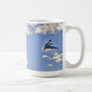 Taza De Café Gull volador y nubes regalo de amante de la vida s