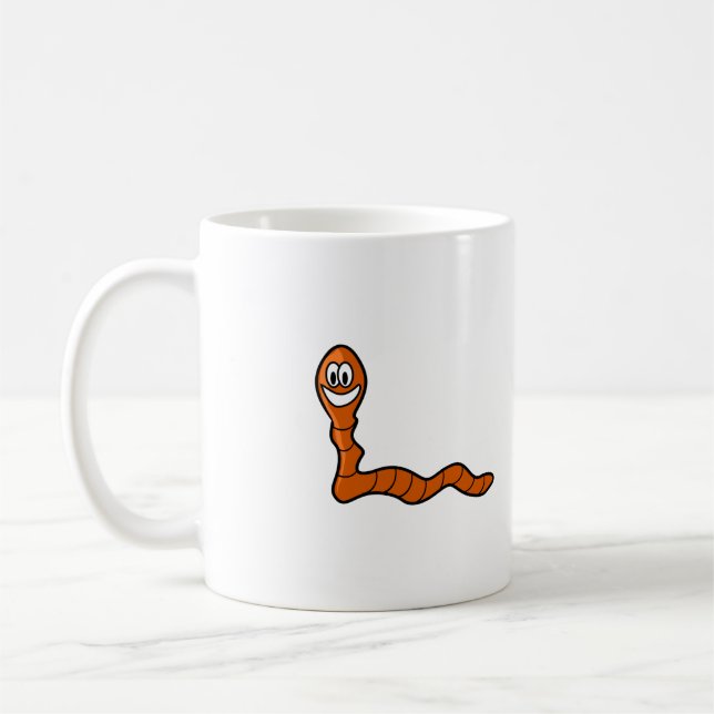 Taza De Café Gusano Cute (Izquierda)