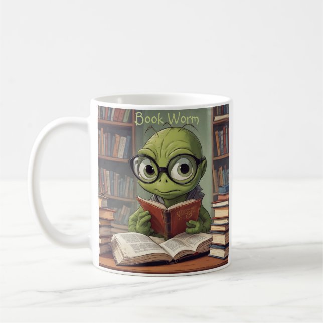 Taza De Café Gusano de biblioteca (Izquierda)