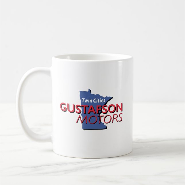 Taza De Café Gustafson Motors Wordmark Design Mug (Izquierda)