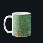 Taza De Café Gustav Klimt - Campo de amapola<br><div class="desc">Campo de amapola / Campo de los cachorros - Gustav Klimt,  Petróleo en lienzo,  1907</div>