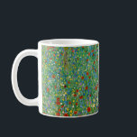 Taza De Café Gustav Klimt - Campo de amapola<br><div class="desc">Campo de amapola / Campo de los cachorros - Gustav Klimt, Petróleo en lienzo, 1907</div>