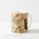 Taza De Café Gustav Klimt - El árbol de la vida, la frisa de es<br><div class="desc">El árbol de la vida,  Stoclet Frieze,  parte central del panel izquierdo - Gustav Klimt,  Cardboard,  1909</div>