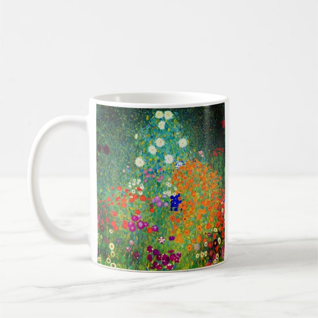 Taza De Café Gustav Klimt Flower Garden (Izquierda)