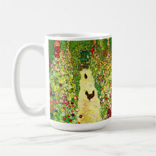 Taza De Café Gustav Klimt Garden con pollos