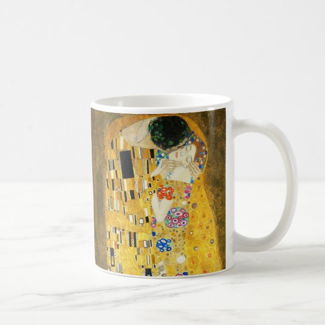 Taza De Café Gustav Klimt La Pintura Art Nouveau del Kiss (Derecha)