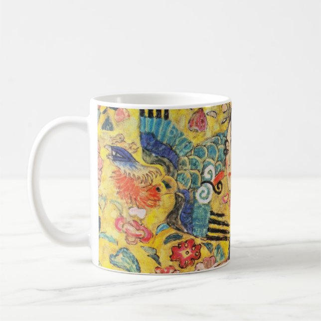 Taza De Café Gustav Klimt Lady Con Ventilador (Izquierda)
