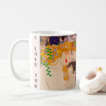 Taza De Café Gustav Klimt - Madre e hijo<br><div class="desc">Gustav Klimt - Madre e hijo - Madre e hijo es una sección detallada de la pintura de las Tres Edades de la Mujer de 1905. Este cuadro se conoce también como "Le Tre Eta Della Donna". Esta imagen se centra sólo en una parte de la obra, la madre y...</div>