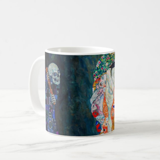 Taza De Café Gustav Klimt - Muerte y vida (Anverso izquierdo)