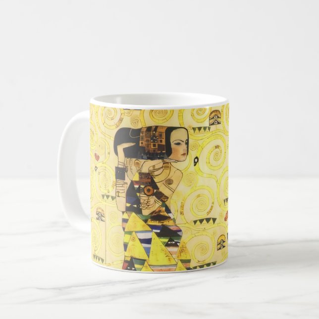 Taza De Café Gustav Klimt Stoclet Frieze (Anverso izquierdo)