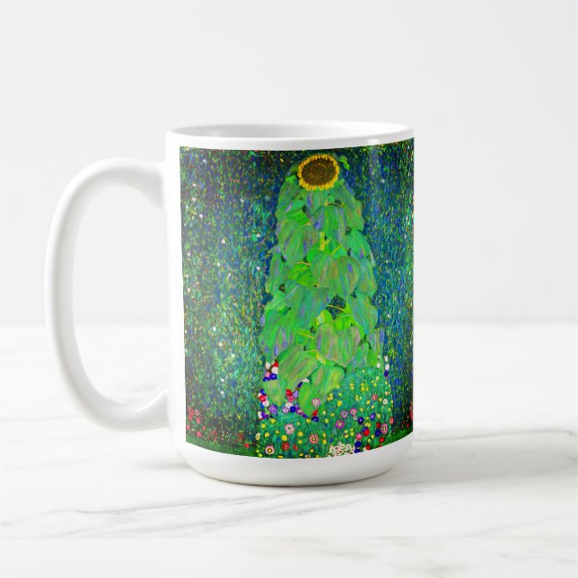 Taza De Café Gustav Klimt Sunflower (Izquierda)