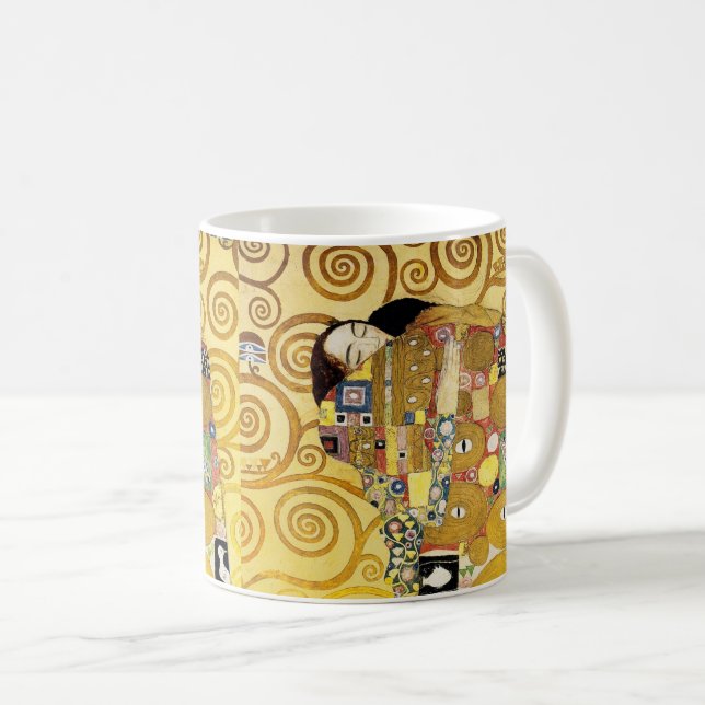 Taza De Café Gustav Klimt , “ The hug ” コーヒーマグカップ (Anverso derecho)