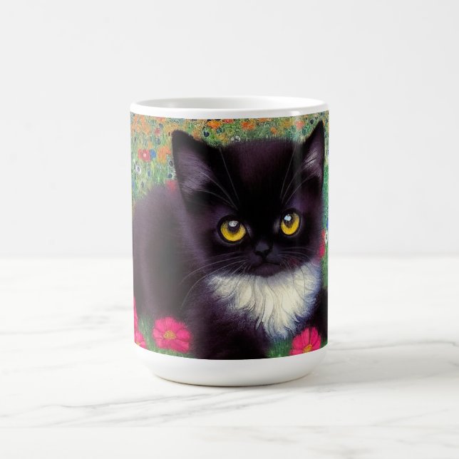 Taza De Café Gustav Klimt Tuxedo Cat (Centro)
