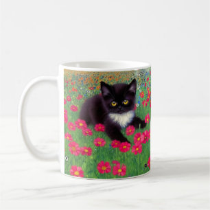 Taza De Café Gustav Klimt Tuxedo Cat
