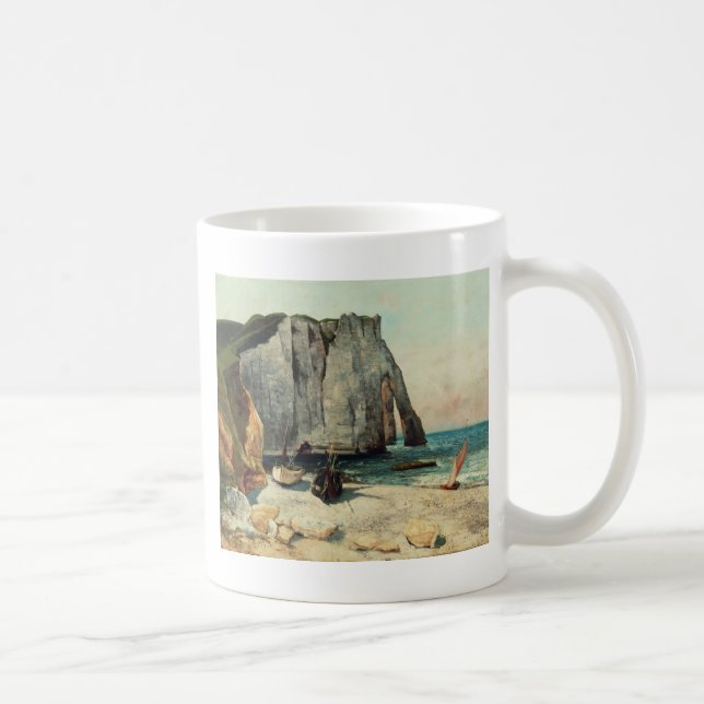 Taza De Café Gustave Courbet el | los acantilados de Etretat, (Derecha)