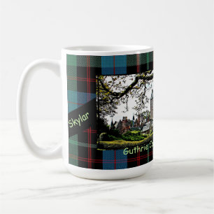 Taza De Café Guthrie Clan de Escocia Castillo-Tartán Nombre Mug