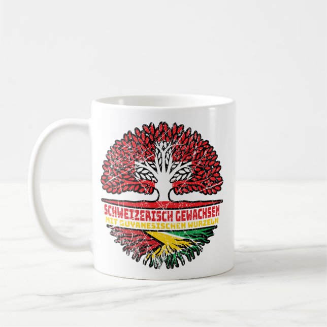 Taza De Café Guyana Guyanisch Schweizer Schweiz Baum Wurzel (Izquierda)