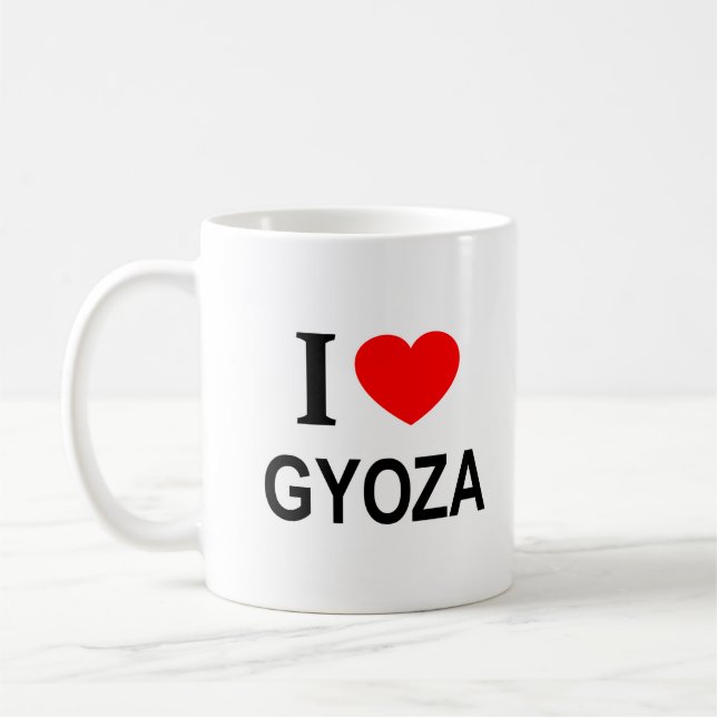 TAZA DE CAFÉ ❤️ GYOZA ME ENCANTA GYOZA CORAZÓN GYOZA (Izquierda)