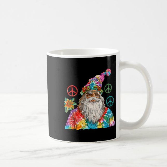 Taza De Café Gypsy Santa Claus Hipe Tie Dye Groovy Christmas  (Derecha)