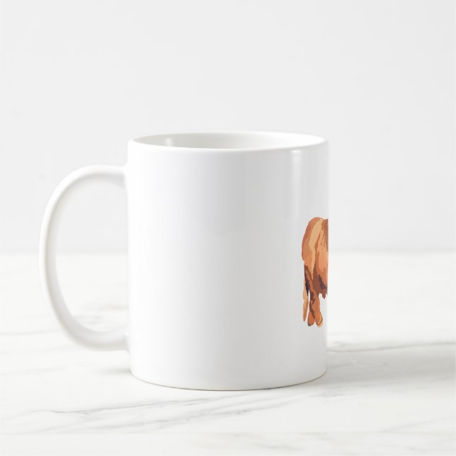 Taza De Café H es para Highland Cow (Izquierda)