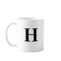 H inicial y nombre personalizado Café Mug