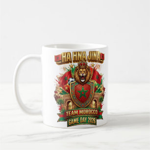 Taza De Café 🇲🇦 HA HNA JINA Equipo Marruecos Día de Partido 2