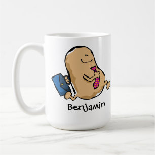 Taza De Café Haba humana apagado a trabajar