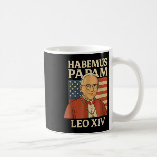 Taza De Café Habemus Papam Papa León Xiv Bandera Americana Cató