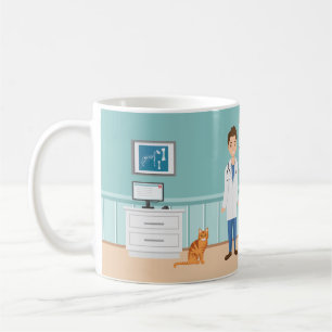 Taza De Café Habitación de veterinario hombre veterinario docto