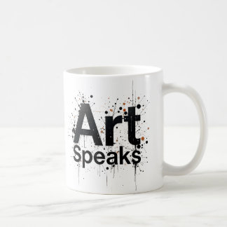 Taza De Café Habla el arte - Tipografía Minimalista