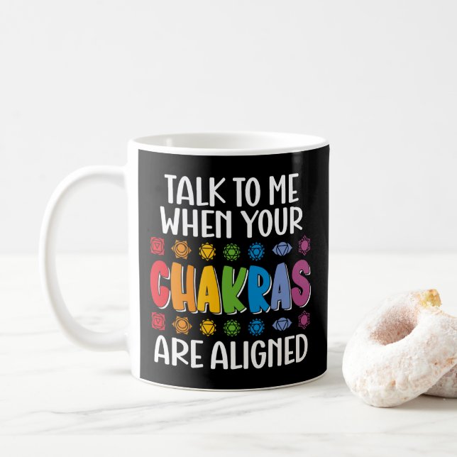 Taza De Café Háblame Cuando Tus Chakras Estén Alineados Diverti (Con donut)