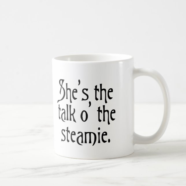 Taza De Café Hablando del humor divertido de steamie glasgow uk (Derecha)