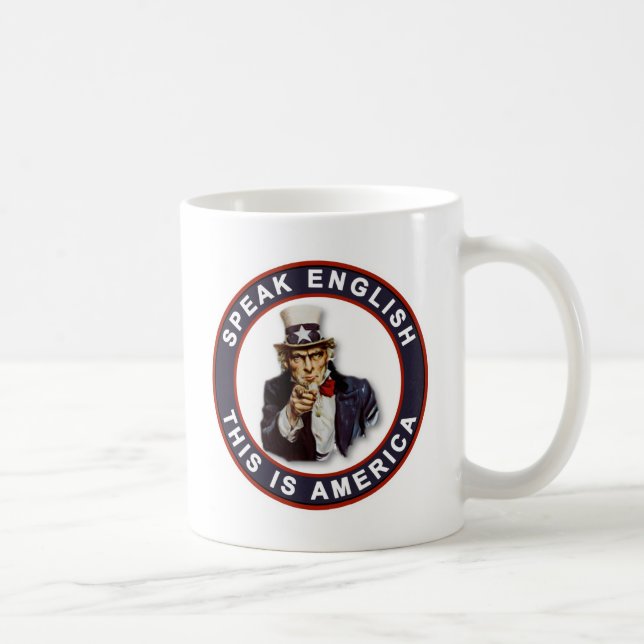 TAZA DE CAFÉ HABLANDO INGLÉS - ESTO ES ESTADOS UNIDOS (Derecha)