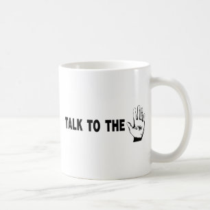 Taza De Café Hablar Con La Mano