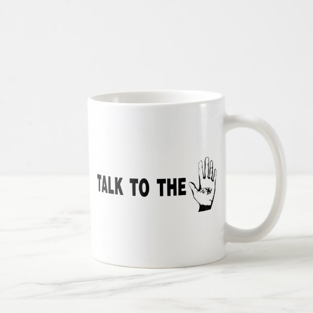 Taza De Café Hablar Con La Mano (Derecha)