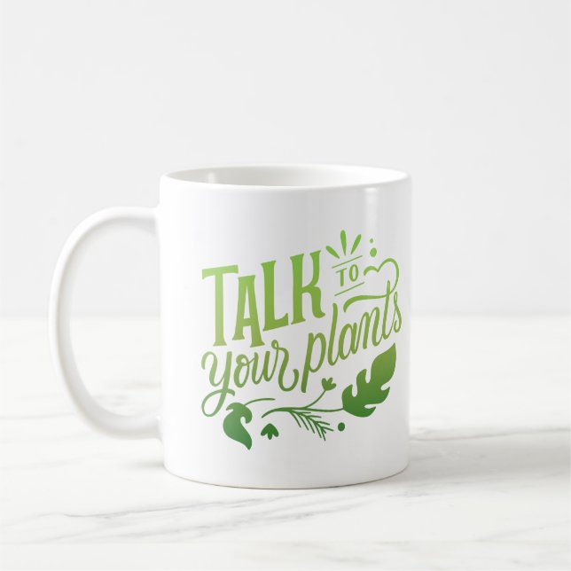 TAZA DE CAFÉ HABLAR CON SUS PLANTAS (Izquierda)