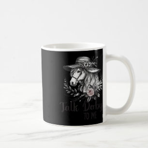 Taza De Café Hablar De Derby Para Mí Caballos Florales Carreras