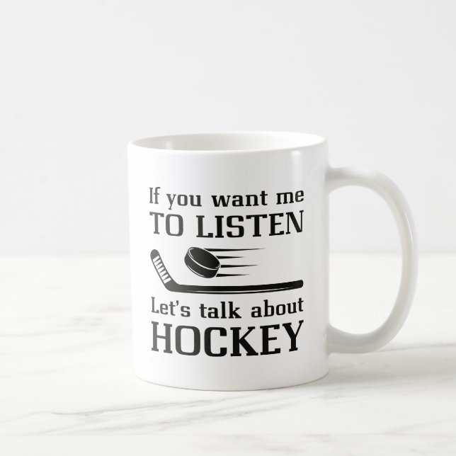 Taza De Café Hablar de hockey (Derecha)