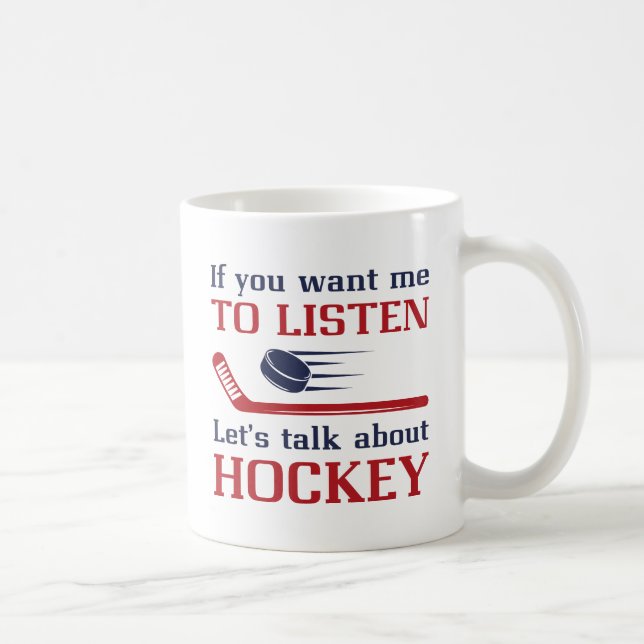 Taza De Café Hablar de hockey (Derecha)