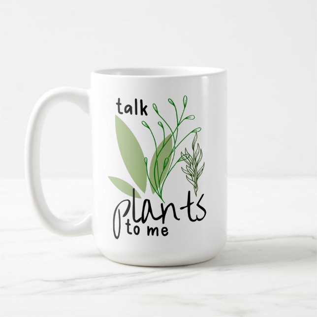 Taza De Café Hablar de plantas para mí (Izquierda)