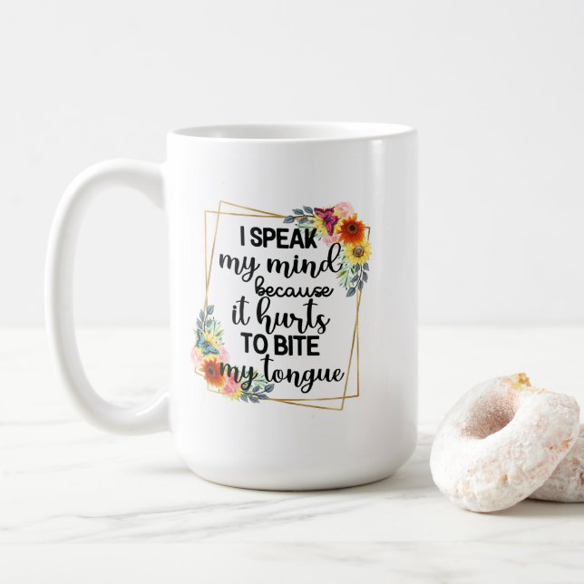 Taza De Café Hablar mi mente (Con donut)